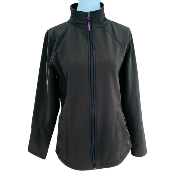 Mondetta Dark Brown full zip polyester jacket with fleece lining . - Picture 1 of 5